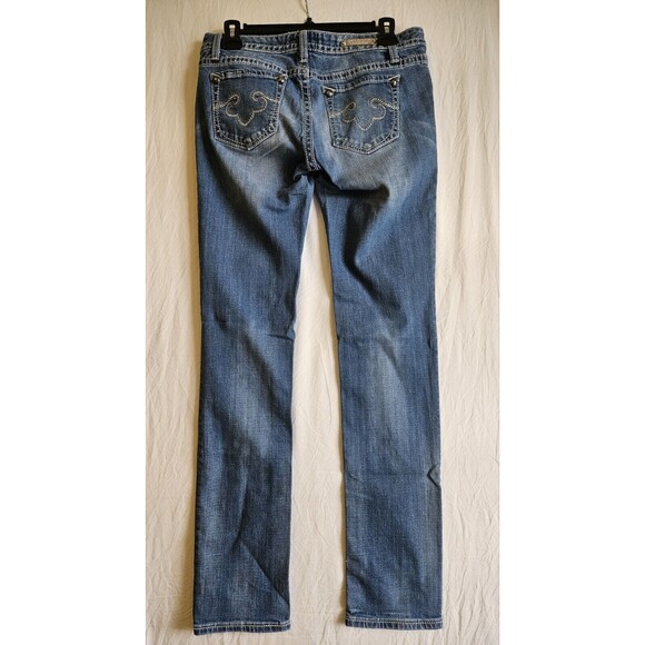 BE ROCK FOR EXPRESS Jeans Women's 28 (30x31.5) Blue Low-Rise Skinny Denim GUC - Picture 10 of 12